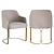 Eetkamerstoel Hadley khaki velvet fire retardant