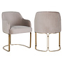Eetkamerstoel Hadley khaki velvet fire retardant