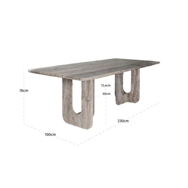 Eettafel Westin grey 230
