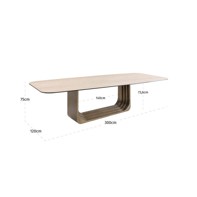 Eettafel Maxfield beige 300