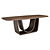 Eettafel Windsor walnut 230 brass base