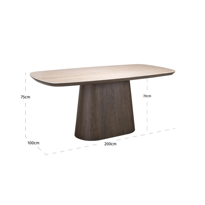 Eettafel Ritz brown 200