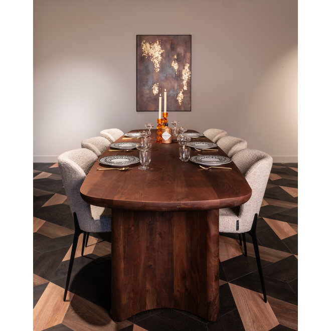 Eettafel Baldwin spicebrown 270