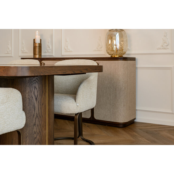 Eettafel Willox beige 235 including glass