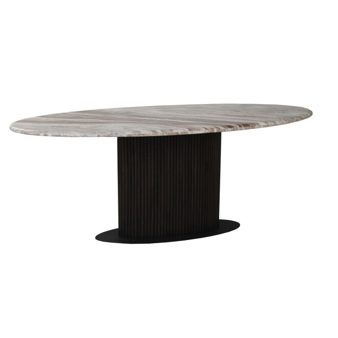 Eettafel Rashford Blush beige oval 200