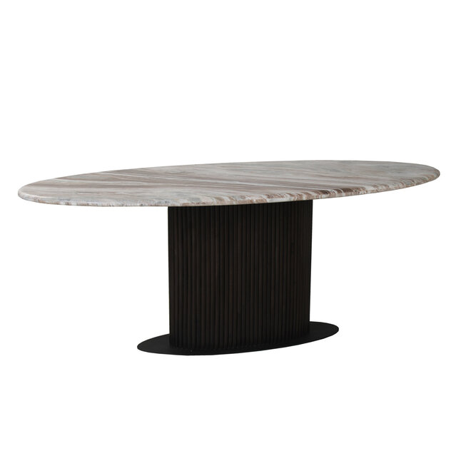 Eettafel Rashford Blush beige oval 200