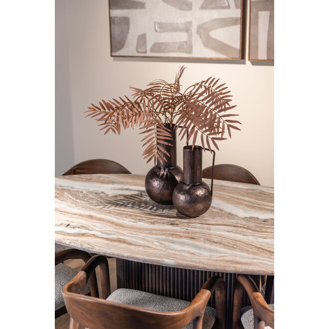Eettafel Rashford Blush beige oval 200