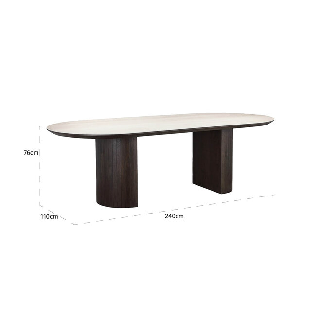 Eettafel Ritz brown 240