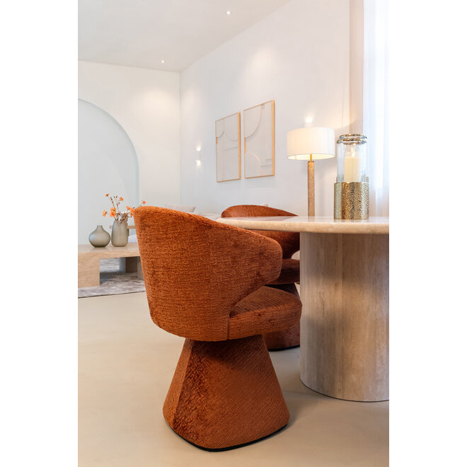 Eettafel Alexander Jones beige 130Ø (Renaissance)