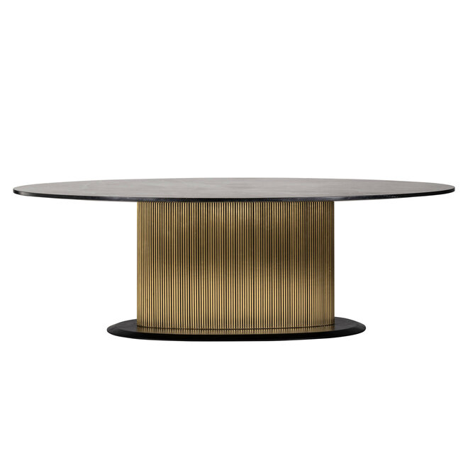 Eettafel Ironville gold oval 235