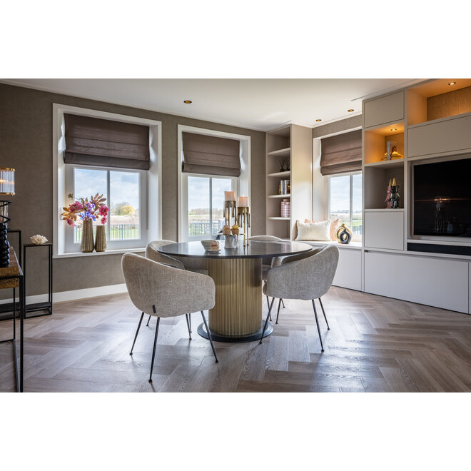Eettafel Ironville gold 140Ø