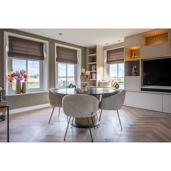 Eettafel Ironville gold 140Ø