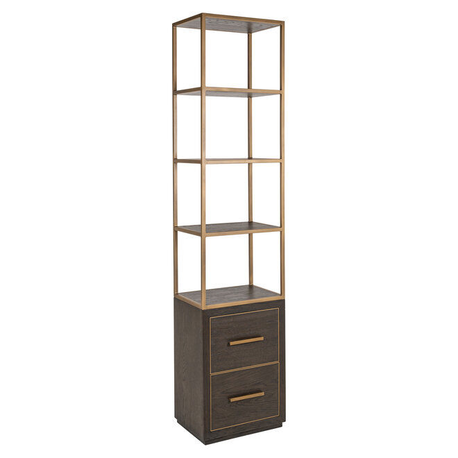 Wandkast Carter brown small 2-drawers