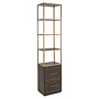 Wandkast Carter brown small 2-drawers