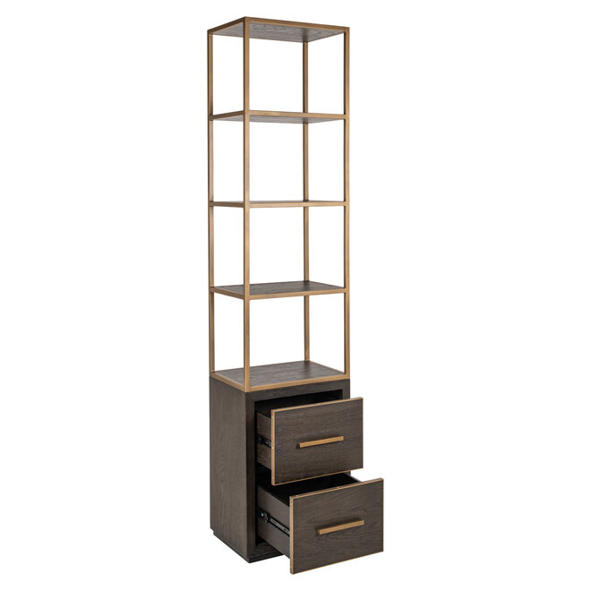 Wandkast Carter brown small 2-drawers