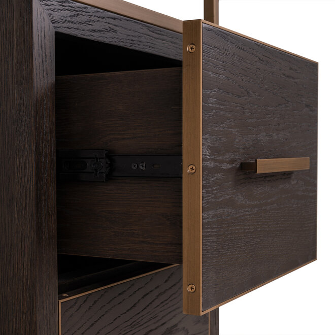 Wandkast Carter brown small 2-drawers