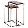 Bijzettafel Villano bronze (Set of 2)