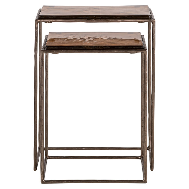 Bijzettafel Villano bronze (Set of 2)