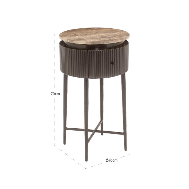 Bijzettafel Russo ash brown