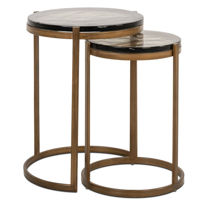 Bijzettafel Cleo gold (Set of 2)