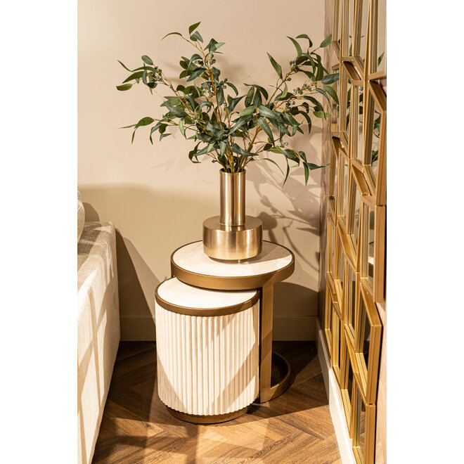 Bijzettafel Tivoli white (Set of 2)