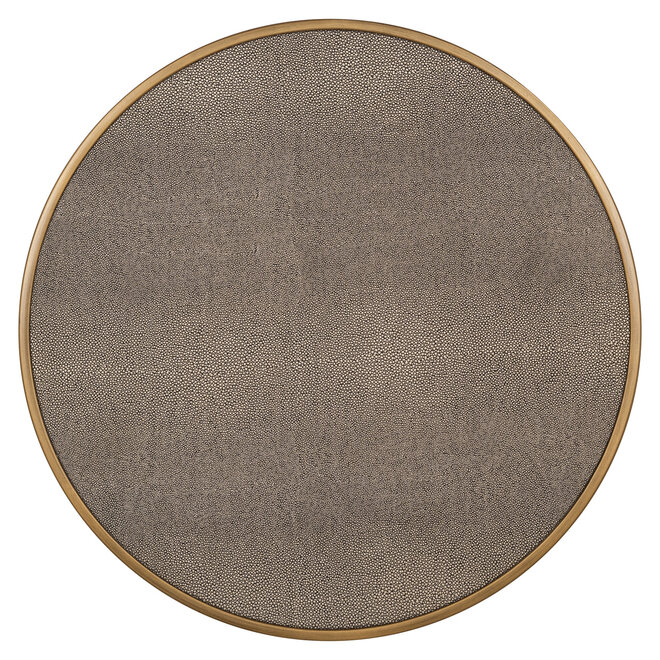 Bijzettafel Bloomville brass shagreen incl. glass (Set of 2)