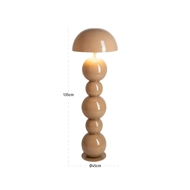 Vloerlamp Hasden mocha mousse
