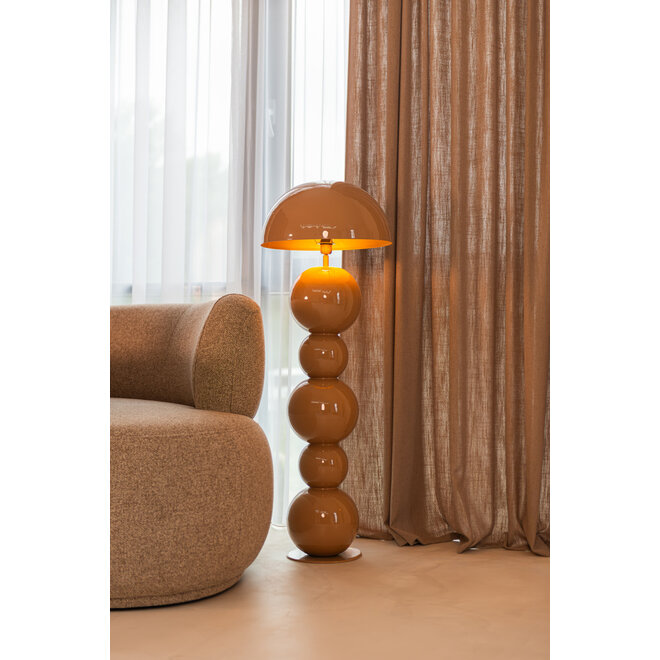 Vloerlamp Hasden mocha mousse