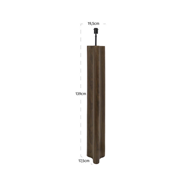 Vloerlamp Jamy walnut