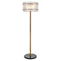 Vloerlamp Feline brass antique