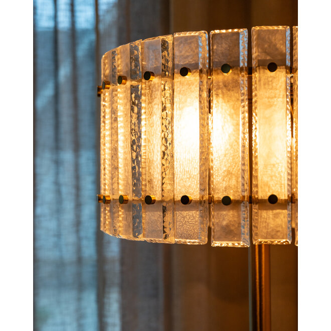 Vloerlamp Feline brass antique