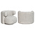 Lounge stoel Talley cream tweed swivel