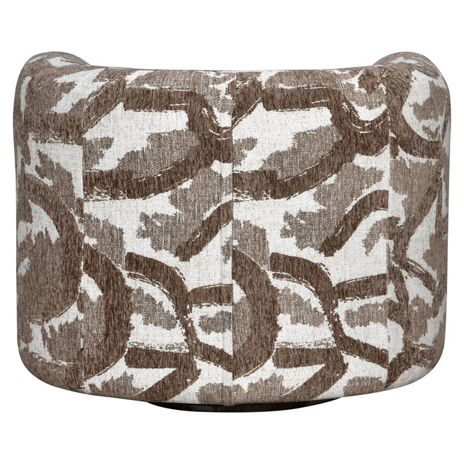 Lounge stoel Talley brown nature swivel