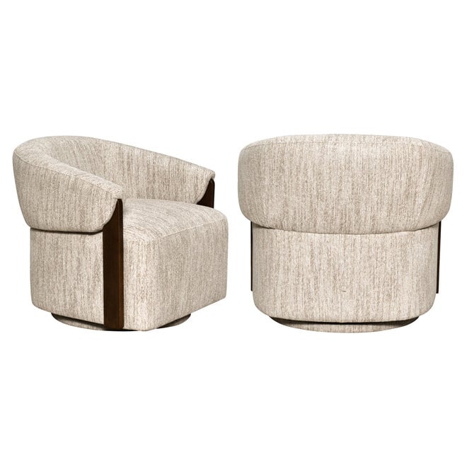 Lounge stoel Marina natural softweave swivel fire retardant