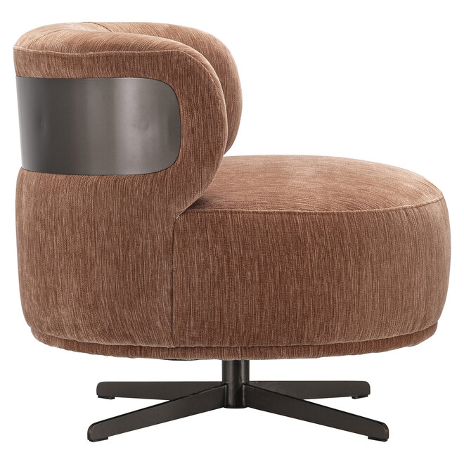 Lounge stoel Lauren be straight mocha mousse swivel