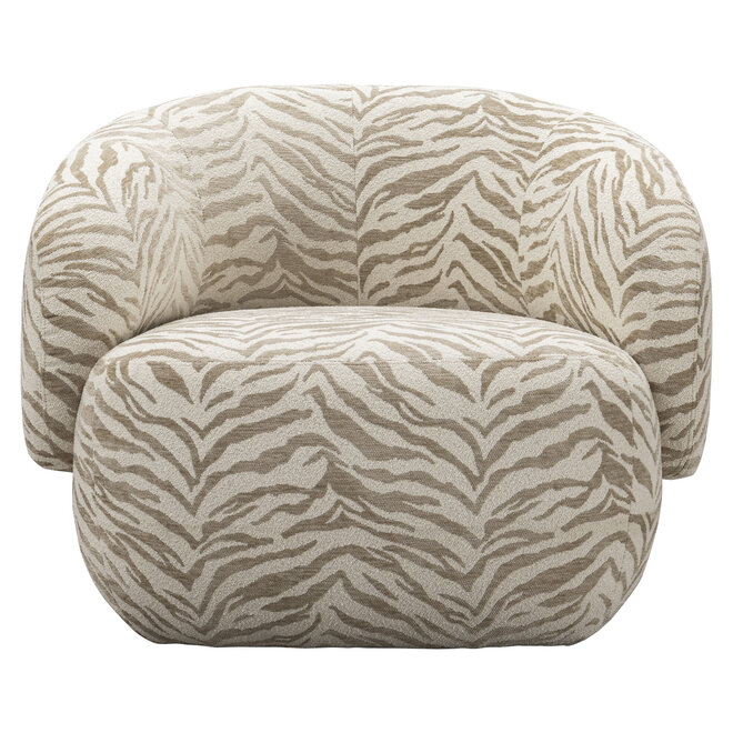 Lounge stoel Milano beige tiger