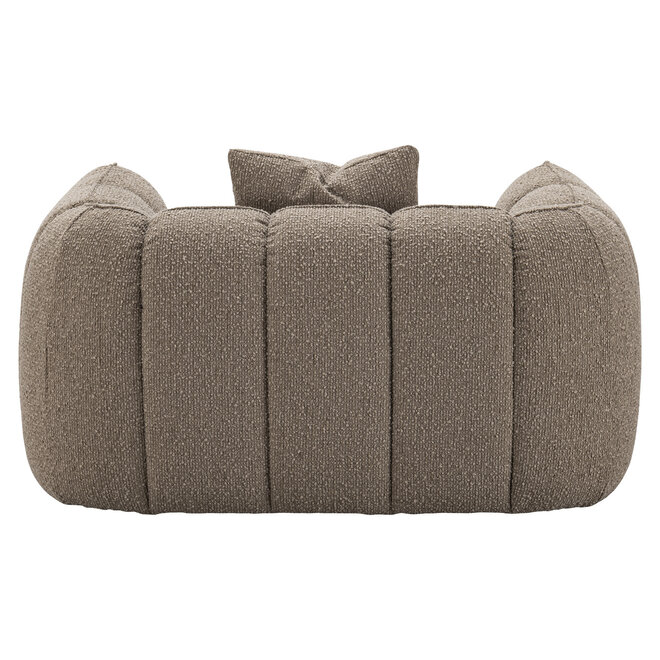 Lounge stoel Hogan mocca chunky fire retardant