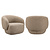 Lounge stoel Milano sand tweed fire retardant