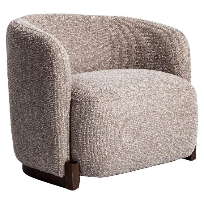 Lounge stoel Hannah mocca chunky fire retardant