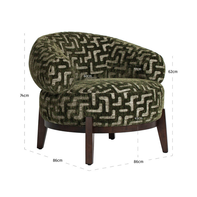 Lounge stoel Montana moss labyrinth