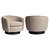 Lounge stoel Colmar natural chunky swivel