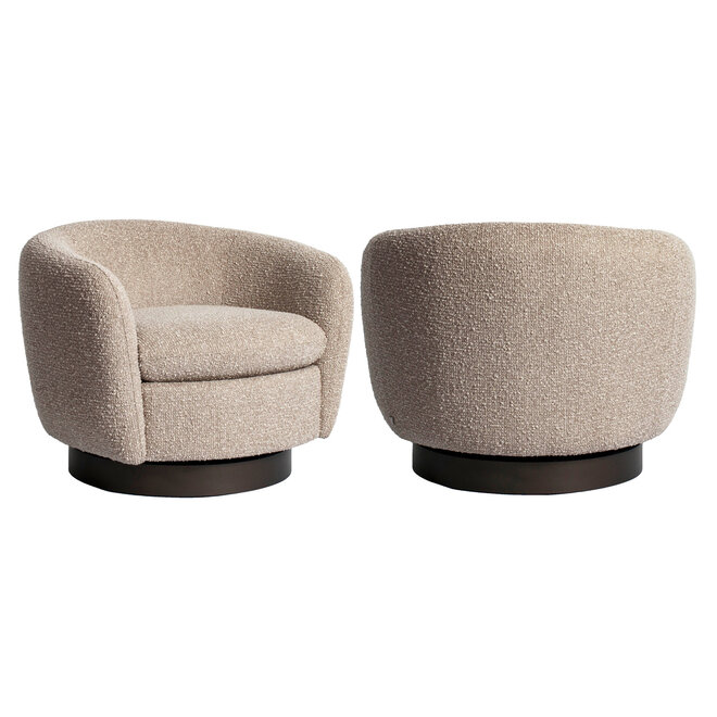 Lounge stoel Colmar natural chunky swivel
