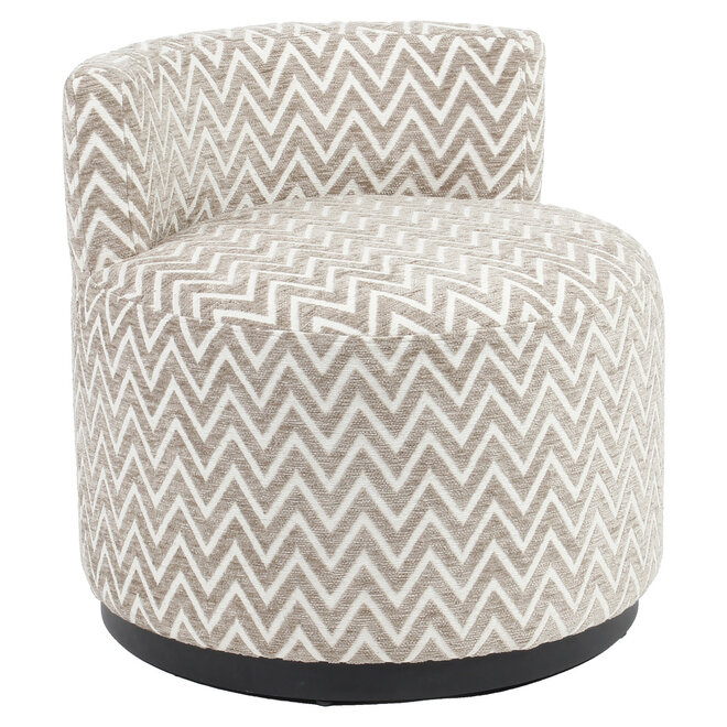 Lounge stoel Franny sand chevron