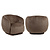 Lounge stoel Negreslo brown fluffy swivel