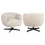 Lounge stoel Estelle sand chevron swivel