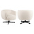 Lounge stoel Estelle beige blockweave swivel
