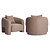 Lounge stoel Tuscany mocca chunky