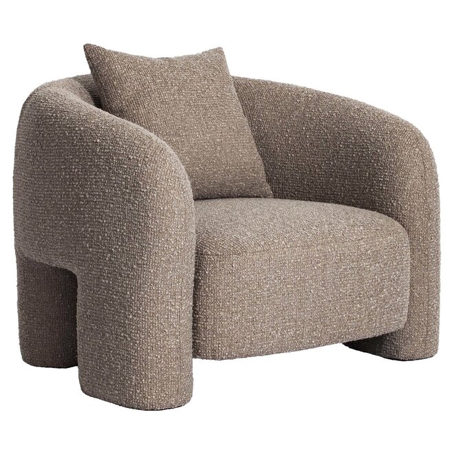 Lounge stoel Tuscany mocca chunky