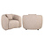 Lounge stoel Luxandra sand tweed fire retardant