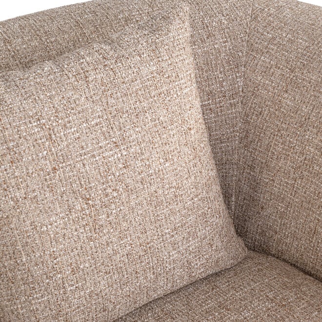 Lounge stoel Luxandra sand tweed fire retardant